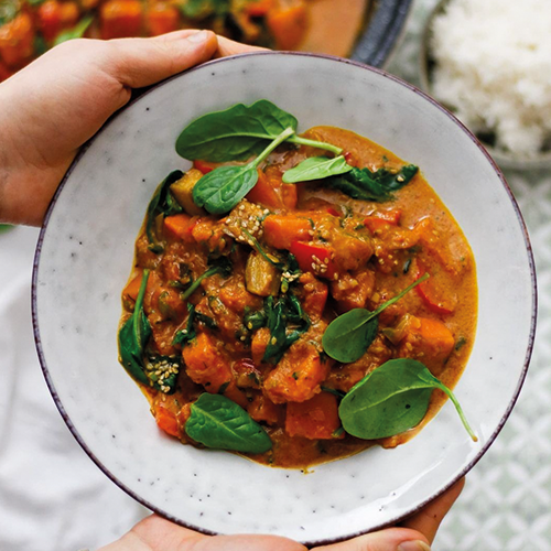 Édesburgonya curry