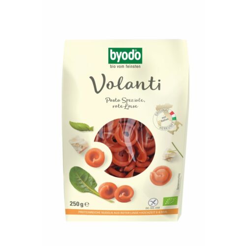 Byodo Bio Volanti, vörös lencse tészta  - gluténmentes 250g