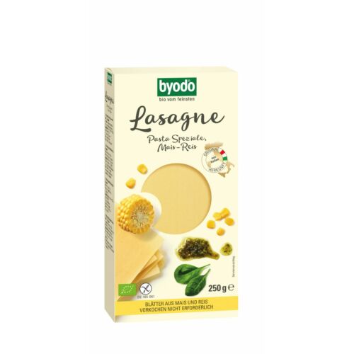 Byodo Bio Lasagne, kukorica- és rizstészta  - gluténmentes 250g