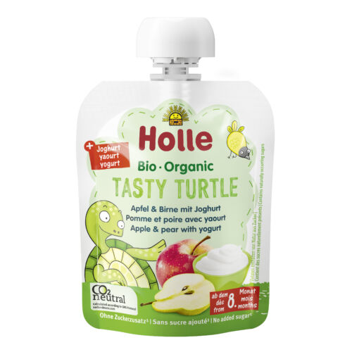 Holle Bio Tasty Turtle - Tasak alma-körte joghurttal 85 g