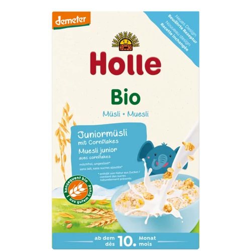 Holle Bio Többmagvas Junior müzli kukoricapehellyel - Demeter 250g