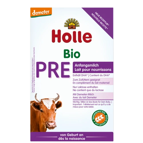 Holle Bio Tehéntej alapú PRE anyatej-helyettesítő csecsemőtápszer demeter 400g