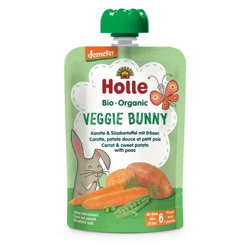 Holle Bio Veggie Bunny - Tasak sárgarépa és édesburgonya borsóval
