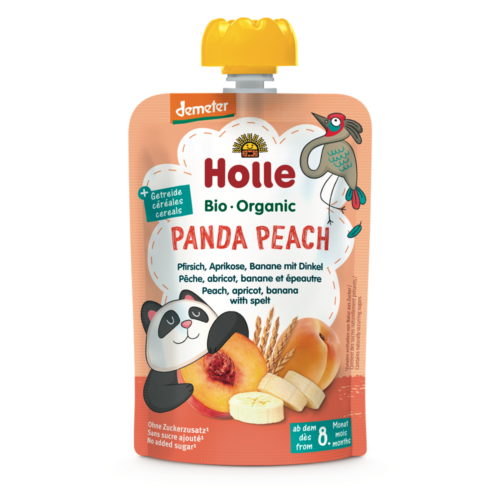 Holle Bio Panda Peach - Tasak őszibarack, sárgabarack,banán, tönkölybúza