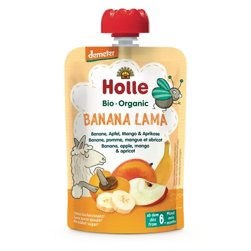 Holle Bio Banana Lama - Tasak banán, alma, mangó, sárgabarack