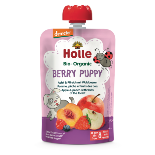 Holle Bio Berry Puppy - Tasak alma, őszibarack erdei gyümölcsökkel