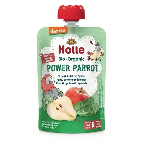Holle Bio Power Parrot - Tasak körte almával és spenóttal