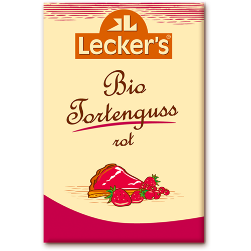 Lecker's Bio Növényi tortabevonó piros (2x15g) 30g