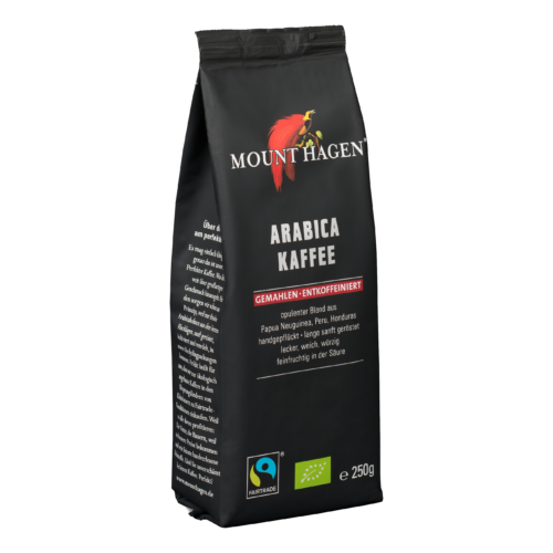 Mount Hagen Bio Koffeinmentes arabica kávé, őrölt - Fairtrade 250g