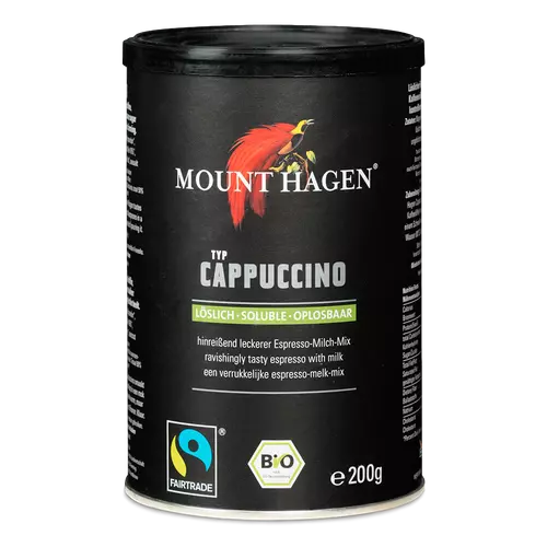 Mount Hagen bio Capuccino FairTrade dobozos 200g