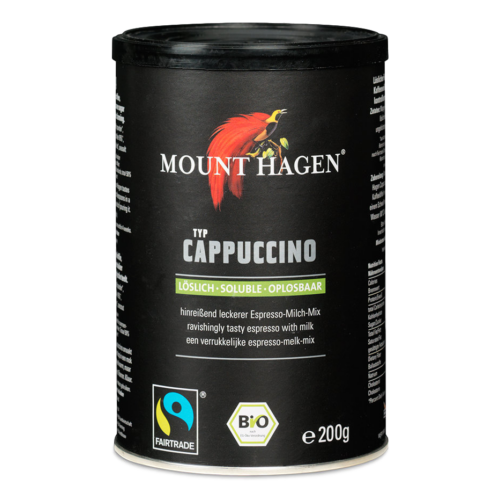 Mount Hagen bio Capuccino FairTrade dobozos 200g