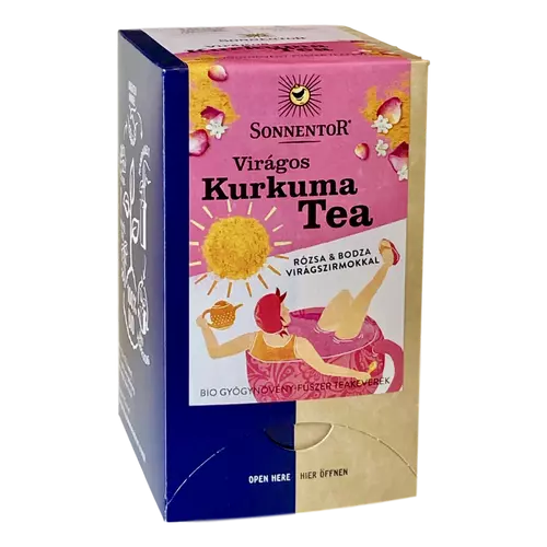 Sonnentor Bio Virágos Kurkuma teakeverék - filteres 36g